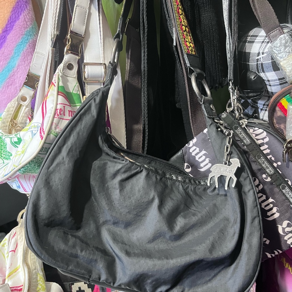 ✨🆕L.A.M.B. X LeSport Sac 1st Edition Blue Hella Hobo Bag w/Rasta Stripes!RARE!✨ - Picture 6 of 9